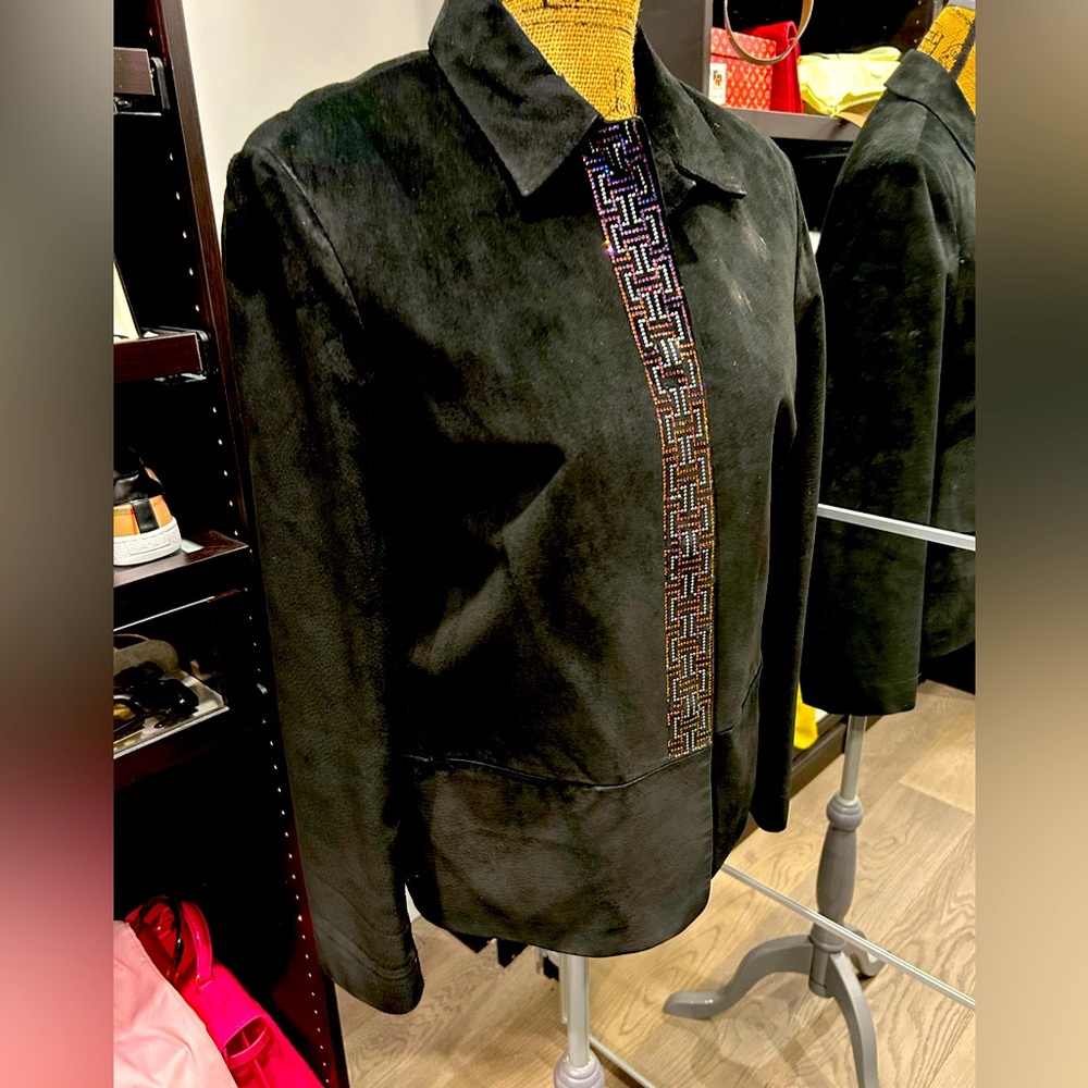 Designer real suede jacket - Picture 1 of 5